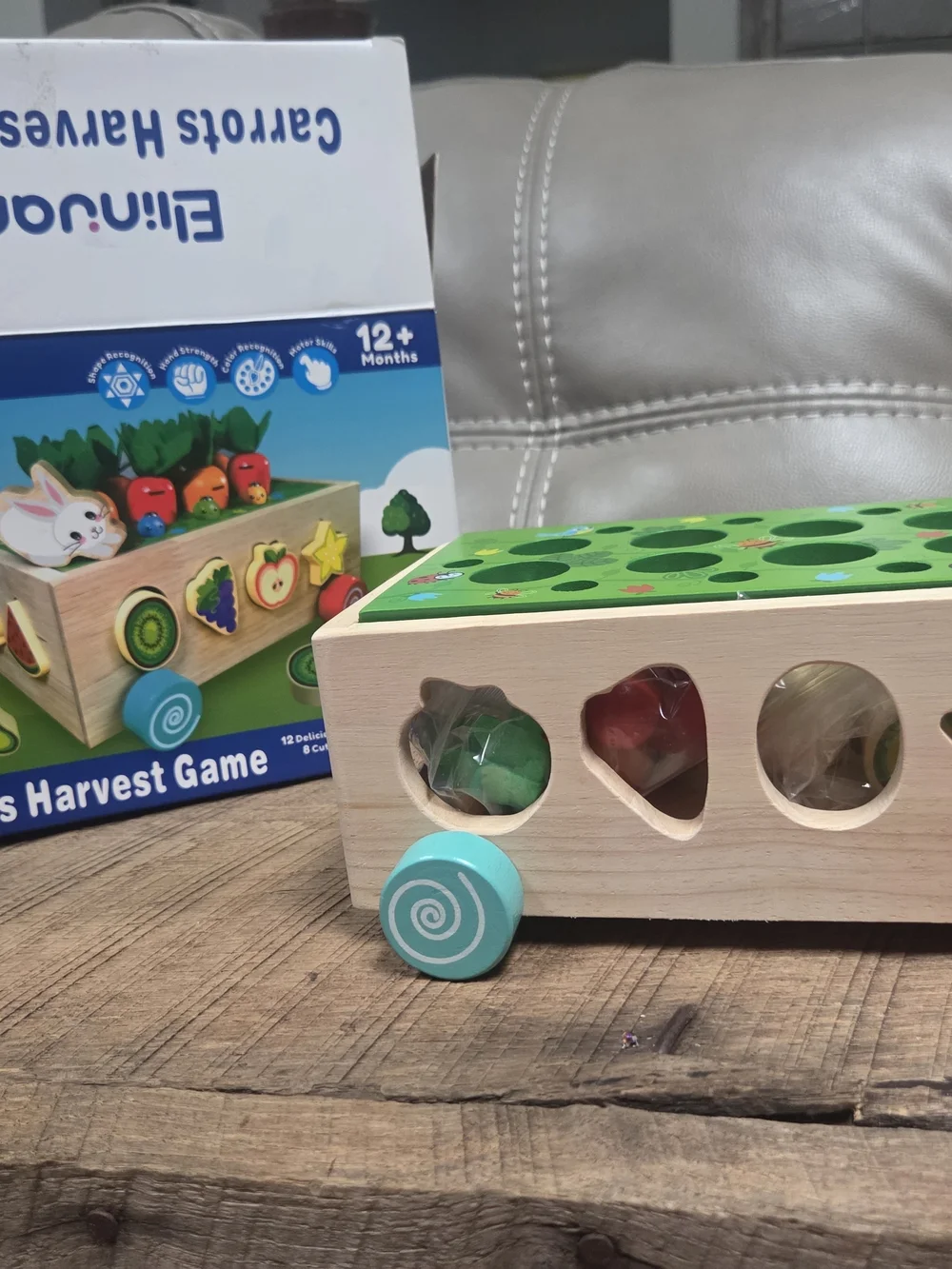 New Carrots Wooden Harvest Game - Kids Wooden Toy - Bin S